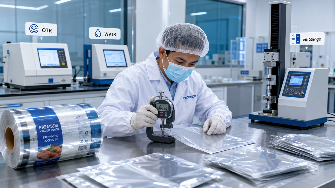 Vacuum Pouch Supplier Quality Control Vakuumpåse Leverantör kvalitetskontroll
