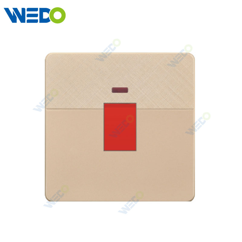 D1 Light Switch Simple Electric, настенный выключатель 45a с неоновым настенным выключателем PC Материал крышка материала с отчетом IEC SASO