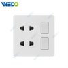 C85 Настенный переключатель Нажмите на OFF Standard Electric Switch Socket UK Стандартный белый 2G переключатель и 2-контактный разъем / 2G-выключатель и 2G 2Pin