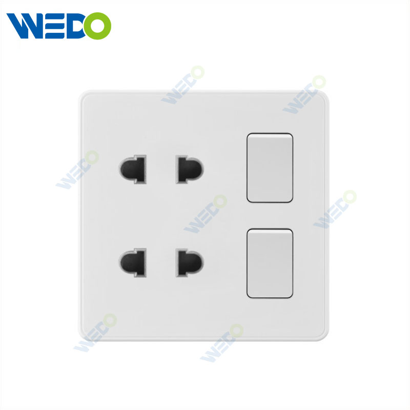 C85 Настенный переключатель Нажмите на OFF Standard Electric Switch Socket UK Стандартный белый 2G переключатель и 2-контактный разъем / 2G-выключатель и 2G 2Pin