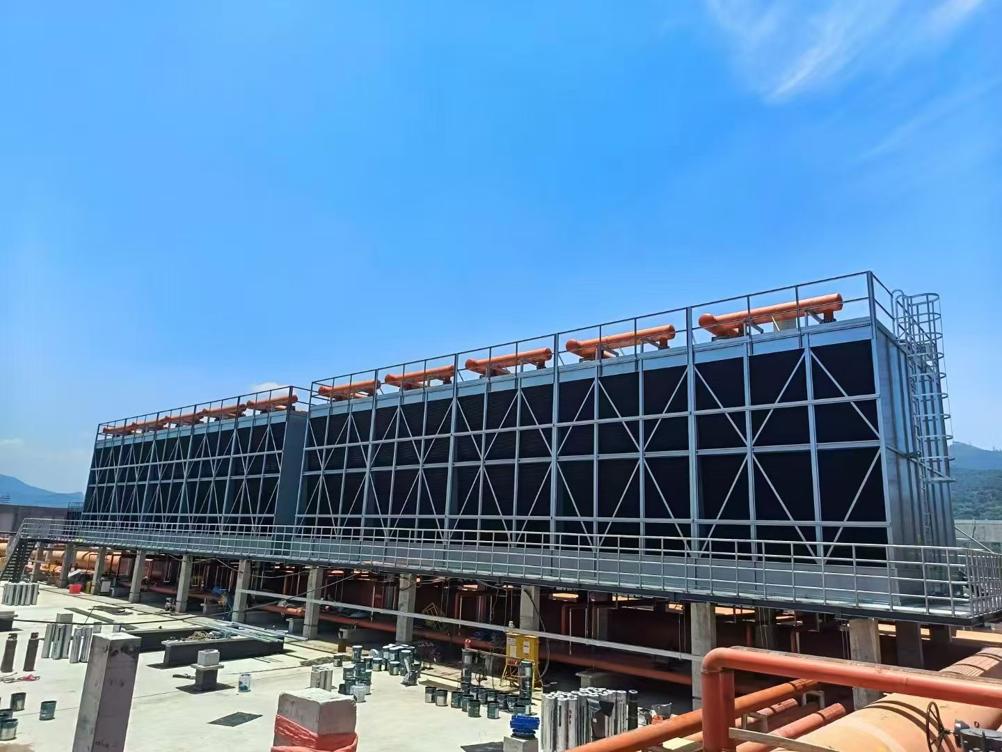 film fill cooling tower حشوة غشائية برج التبريد