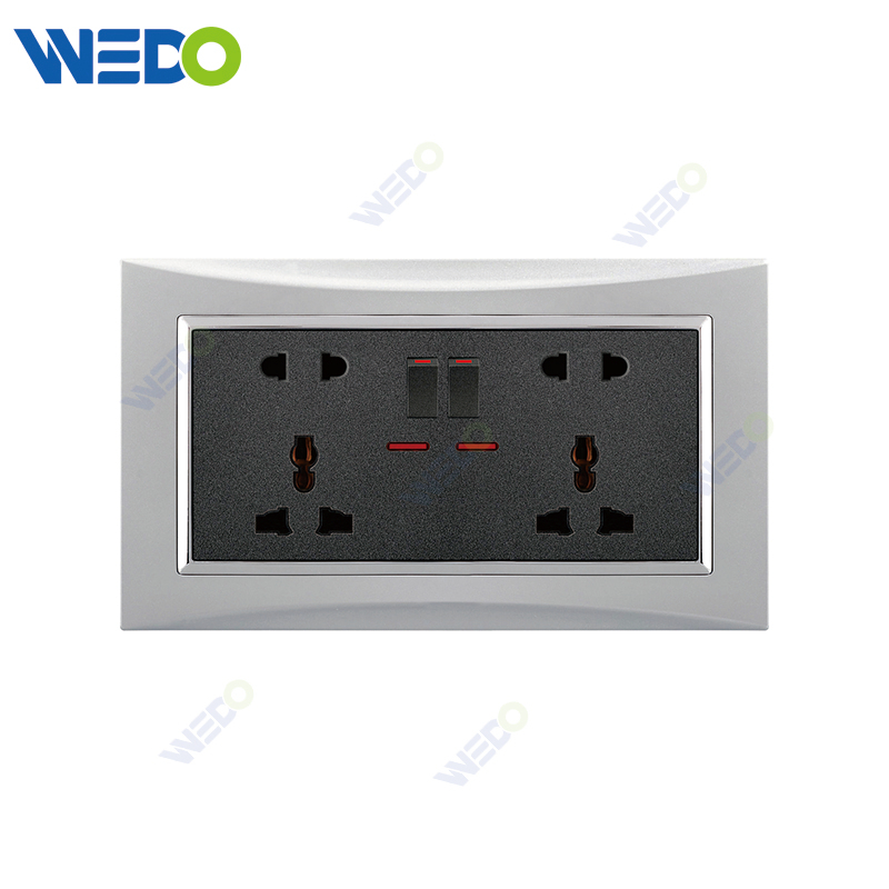 M3 ونزهو مصنع تصميم جديد ضوء الجدار الجدار التبديل ومقبس IEC60669 5pin mf تبديل المقبس + 2USB