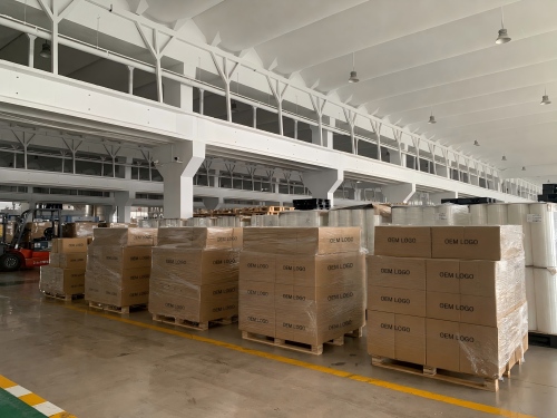 oem-stretch-film-packaging OEM-Stretchfolienverpackung mit individuellem Etikettenkarton und Palettenverpackung