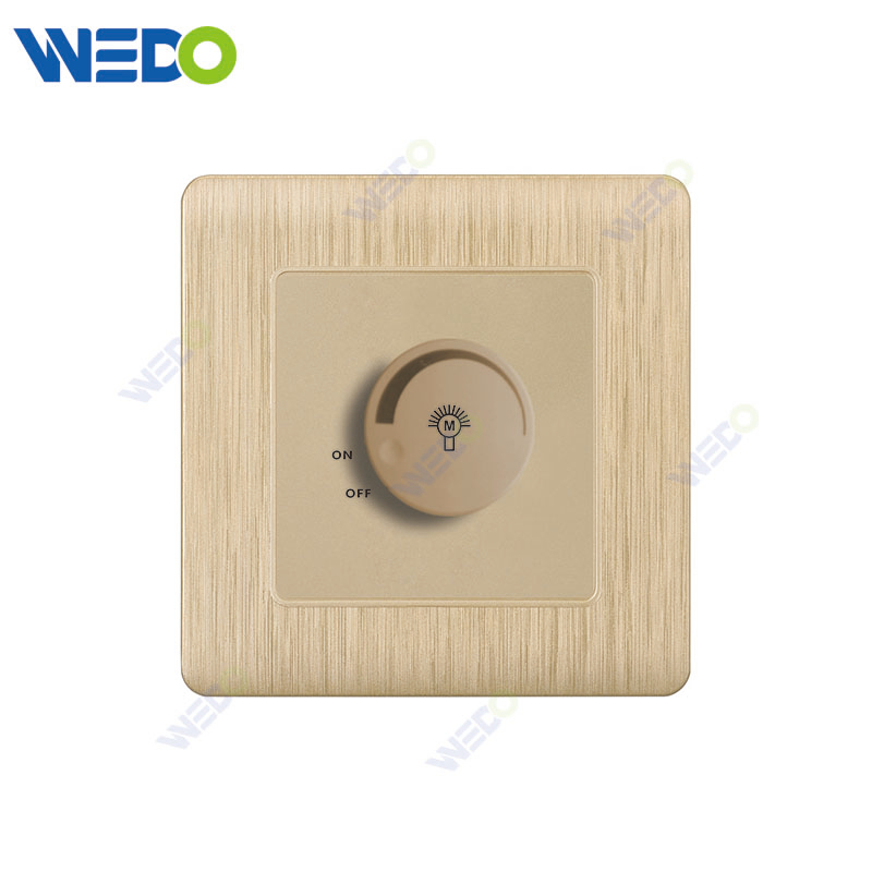 C20 86mm * 86mm الرئيسية التبديل الأبيض / الفضة / الذهب 500W ضوء باهتة ضوء الجدار الكهربائي غطاء الكمبيوتر مع شهادة IEC