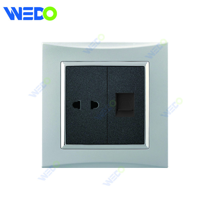 M3 Wenzhou Factory Новый дизайн электрический свет настенный выключатель и розетка IEC60669 2Pin Socket + тел
