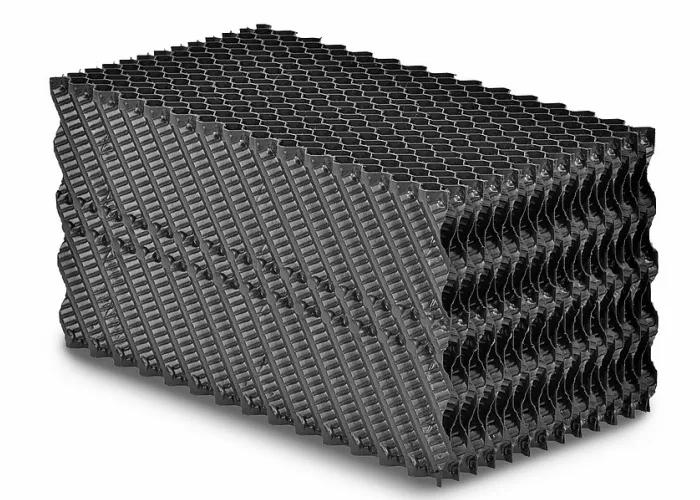 High-efficiency PVC film fill media for cooling towers Högeffektiv PVC-filmfyllningsmedia för kyltorn
