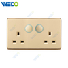 S1 Series Double 13a Коммутационная розетка со светодиодным световым кольцом 250 В Light Electric Sweet Switch Socket 86 * 146см Материал ПК с хромированной рамкой Главная выключатели