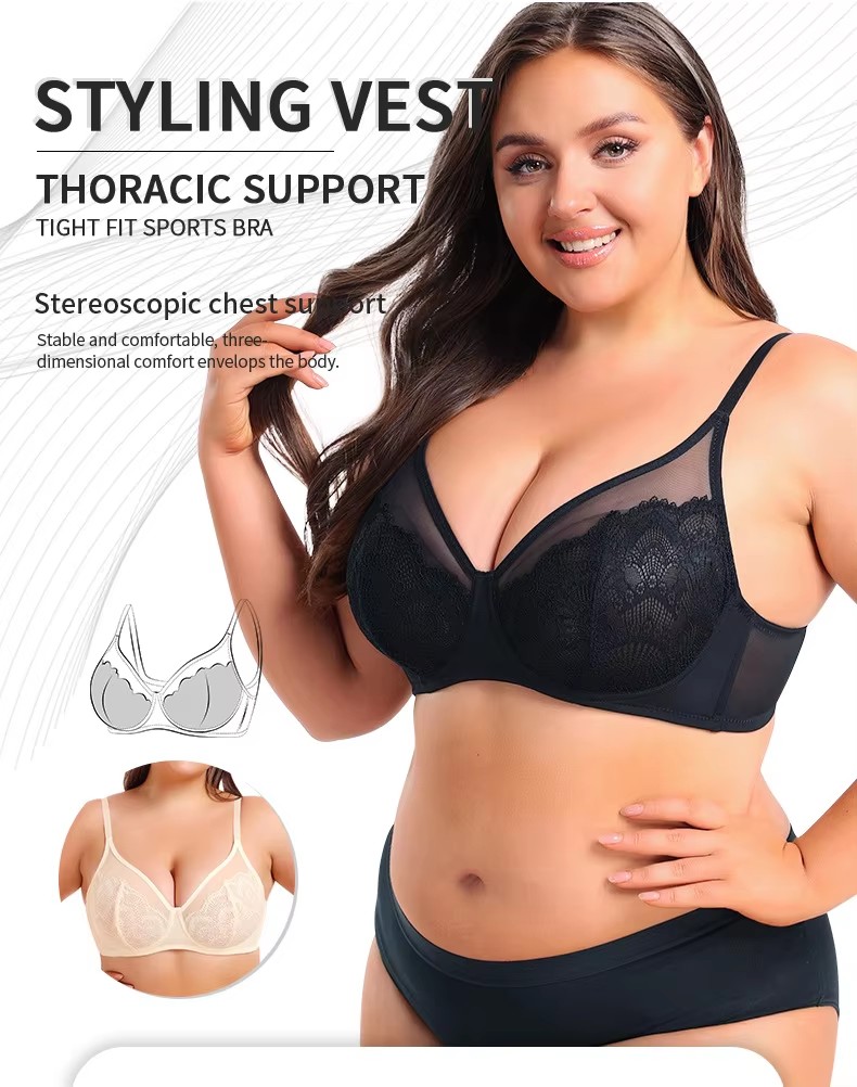 Lace Mesh See-Through Bra (4) Reggiseno trasparente in rete di pizzo (4)