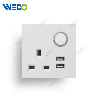 K8-W إعادة تعيين سلسلة 13a التبديل المقبس W / بدون نيون + 2USB