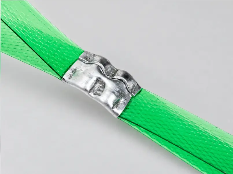 PP Strapping with Metal Seal สายรัด PP ทอสีเขียว ผนึกโลหะ