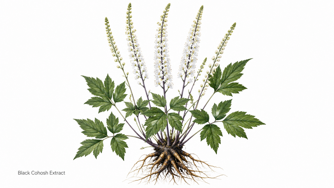 Black Cohosh Botanical Focus Botanischer Fokus auf Traubensilberkerze