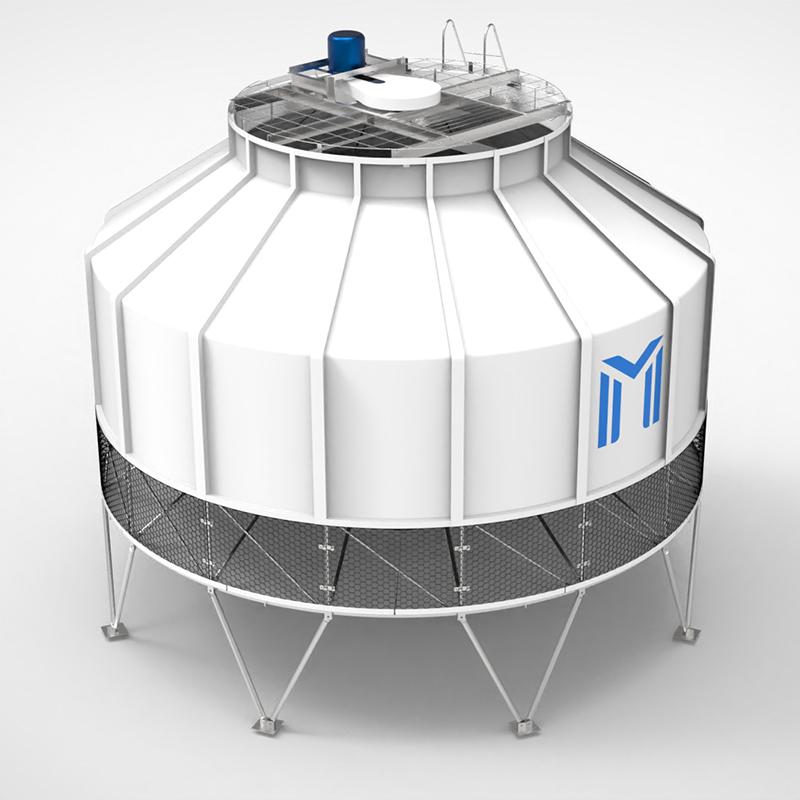 Round Cooling Tower Product Overview Yuvarlak Soğutma Kulesi Ürüne Genel Bakış