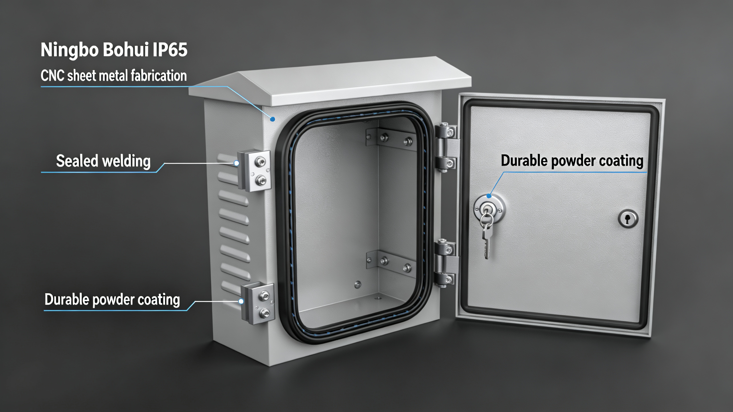 IP65 Wall Mount Enclosure Construction Construcción de gabinete de montaje en pared IP65