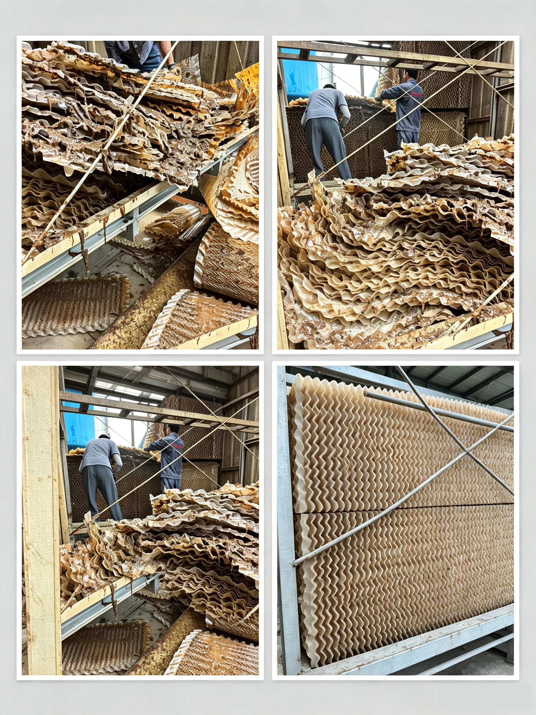 cooling Tower Fill cleaning čištění chladicí věže Výplň