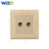 C20 86mm * 86mm Home Switch White / Silver / Gold TV Разъем для телевизора / двойной телевизор Гнездо, электрическая стена Коммутатор ПК Крышка с сертификатом IEC