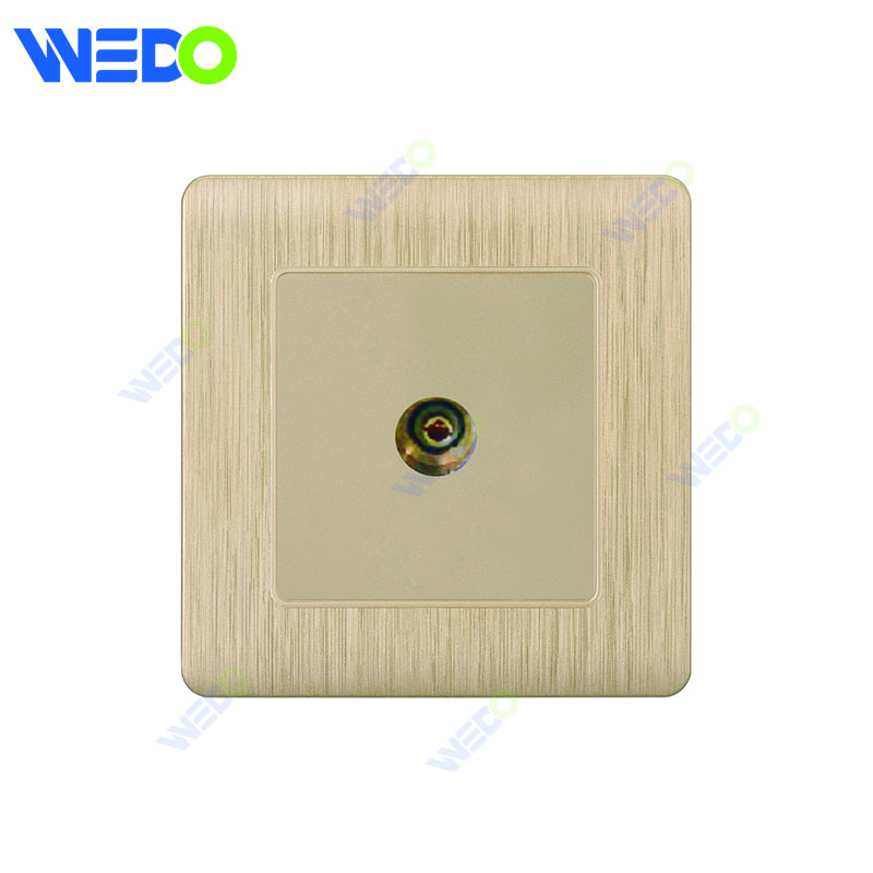 C20 86mm * 86mm Home Switch White / Silver / Gold TV Разъем для телевизора / двойной телевизор Гнездо, электрическая стена Коммутатор ПК Крышка с сертификатом IEC