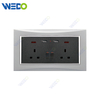 M3 Wenzhou مصنع تصميم جديد ضوء الجدار الكهربائية التبديل ومقبس IEC60669 مزدوجة 13A المقبس التبديل مع النيون + 2USB