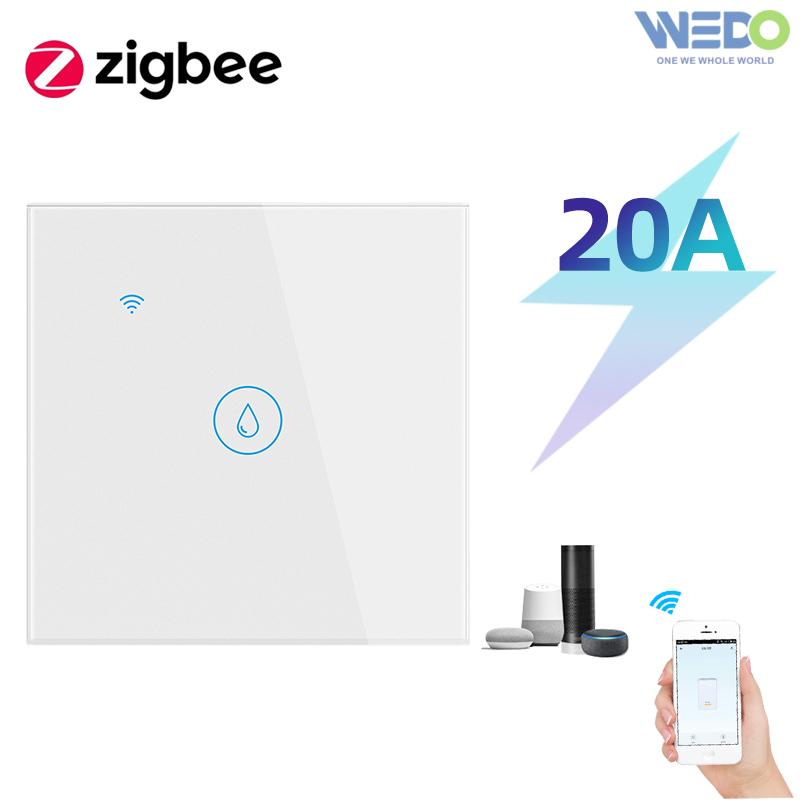 Zigebee Highpower Water Heater Touch Switch 20A SupportDamp Prood Bluetooth Wifi Smart Touch Switch