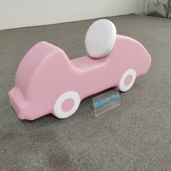 soft-play-ride-on-car-pink-foam-rocking-toy-daycare-play-equipment-manufacturer fabricante-de-equipos-de-juego-de-guardería-de-juguete-mecedor-de-espuma-rosa-de-juego-suave