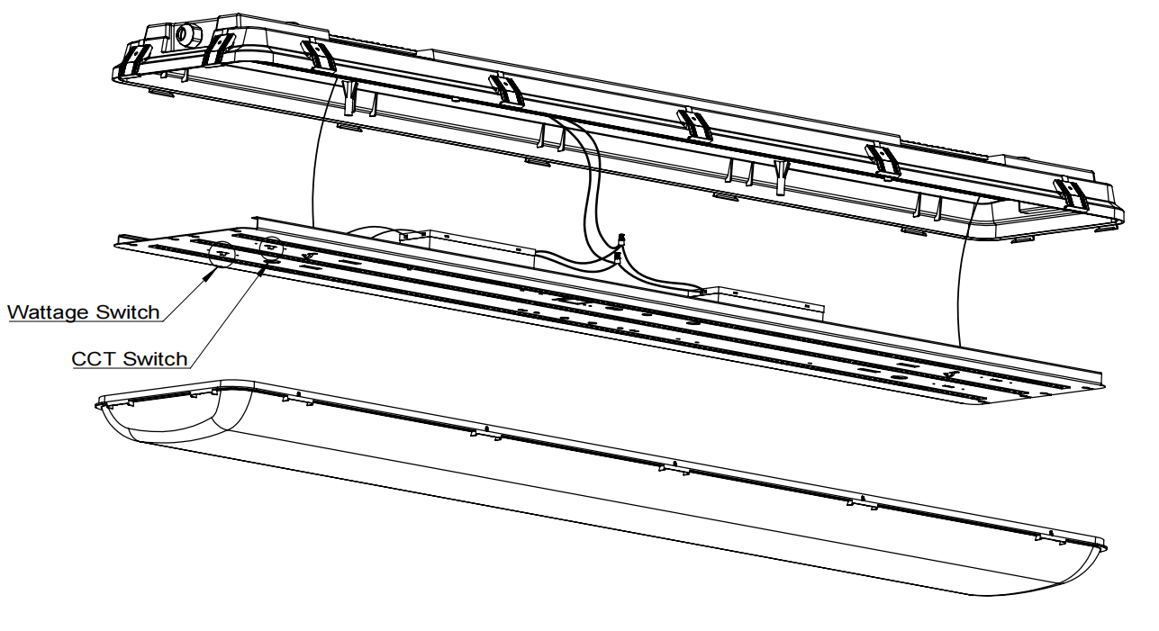 3cct 4watt vapor tight high bay