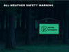 森と風光明媚な無機光貯蔵自己光警告サイン