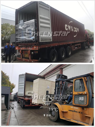 glass bottle juice hot filling machine sent to Myanmar