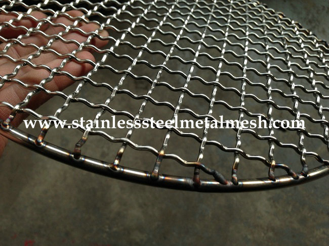 Framed Crimped Mesh For BBQ