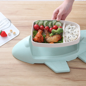 New Design Bamboo Airplane-shaped Biodegradable Lunch Box For Kids