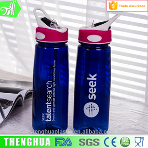 600ml Plastic Handle Shaker Sports Bottle With Straw