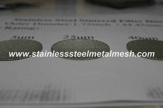 Stainless Steel Sintered Filter Disc