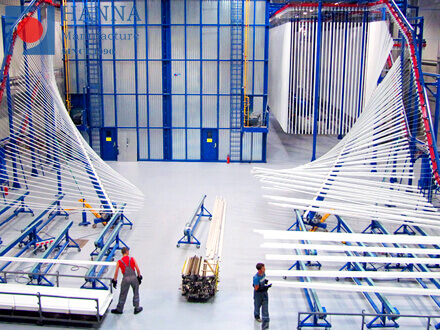 powder spraying of aluminum profile (1)