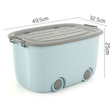 Factory made Plastic Storage Box With Wheels, Colorful storage container