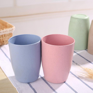 400ML Wholesale Custom Logo Color Plastic Drinking Cup Blue Coffee Cup 