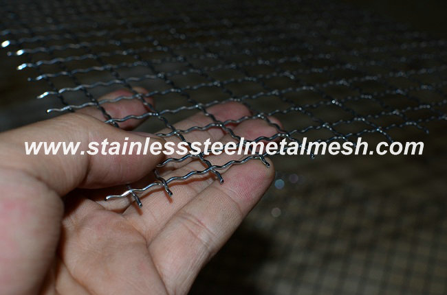 1.25mm Stainless Steel Wire 16mm Hole size Crimped Wire Mesh