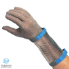 1301-Chainmail Glove Long Cuff With Silicone Rubber Strap Hand Protection 
