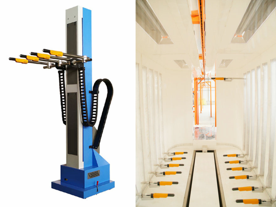 Electrostatic powder coating booth