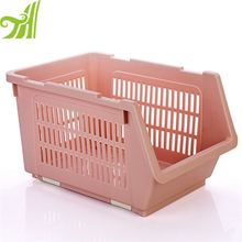 Plastic Moving Foldable Basket With Cover,Large Size Clothes Basket