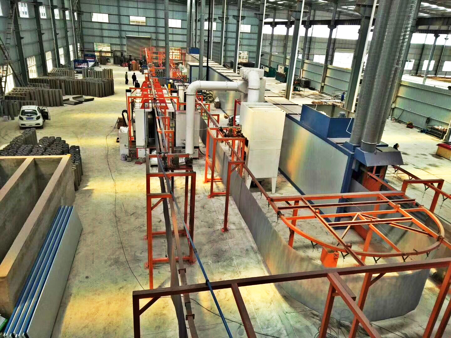 Powder coating line