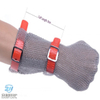 1301-Chainmail Glove Long Cuff With Silicone Rubber Strap Hand Protection 