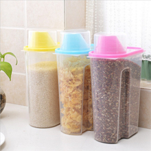 2.5L Kitchenware Seal Food Plastic Storage Box Grain Cases With Measure Scale