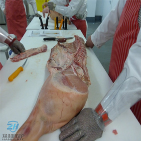 5301 Ring Mesh Gloves with Silicone Rubber Strap Full Hand Protection