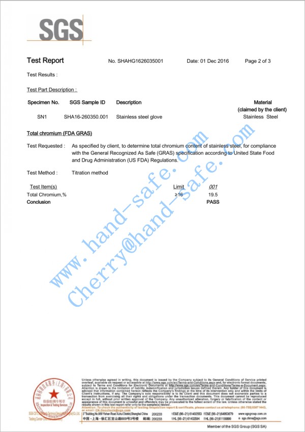 Celebrate our ring mesh cut resistant glove have obtained the FDA certificate