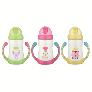 Health Round Eco-Friendly Non-Toxic BPA Free Hands Free Baby Glass Baby Feeding Bottle