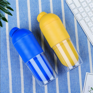 Free Samples with Competive Price BPA Free Plastic Water Bottle with Pill Box shape