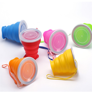 Silicone Collapsible Water Cup, Foldable Travel Cups, Silicone Cups