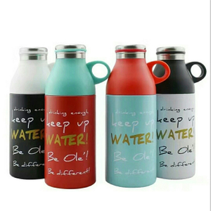 Wholesale keep Hot and cool Water Bottle Stainless Steel Flask with tea cup