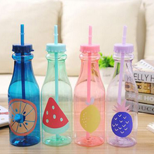 Wholesale Outdoor Sport Plastic Water Bottle Space Cup With Straw