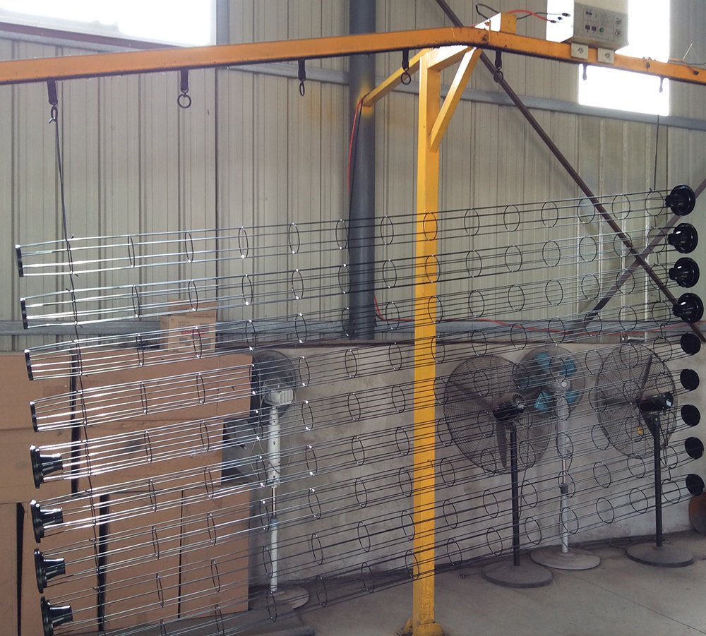 Dedusting Skeleton Powder Coating Machine