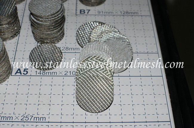 stainless steel sintered filter disc