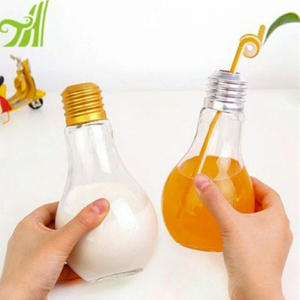 Bulb Shaped 300ml Plastic Bottle For Juice